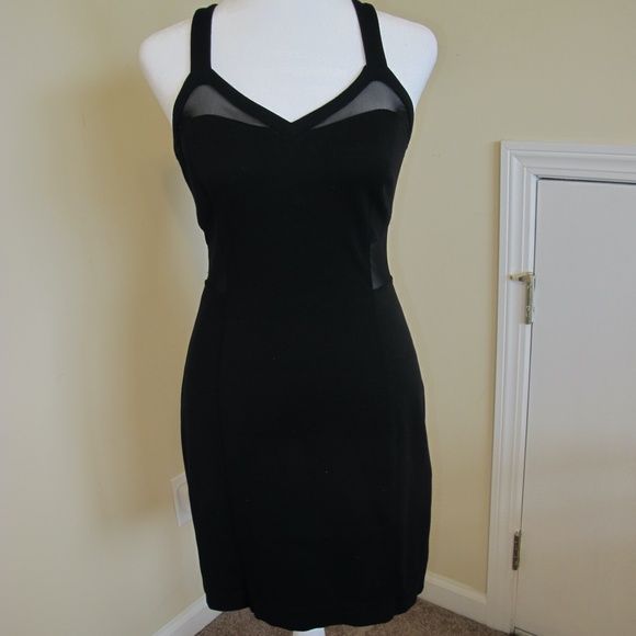 Express Women's Cocktail Little Black Dress wedding date night Size 2 Black EUC - Picture 3 of 9